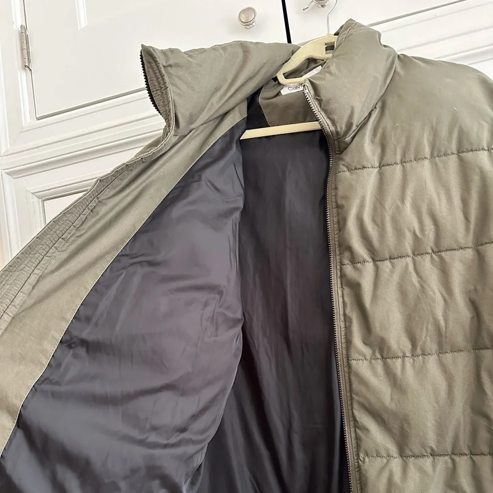 NWT olive Calvin Klein puffy jacket
